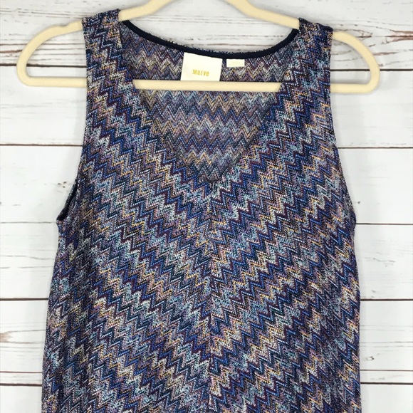 Anthropologie Maeve Chevron Print Westwater Dress - Picture 4 of 10